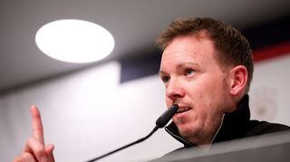 Julian Nagelsmann spricht nach dem 6:0 gegen die Slowakei.