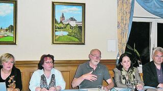 <p>Geschäftsführerin Dr. Carla Schoenmakers, Schatzmeisterin Dagmar Bühring, Vize Jochen Wähling, Museumsleiterin Lynn Schoene, Pressewart Dieter Weitz.</p>