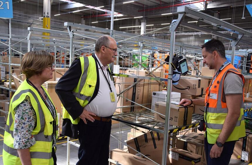 So sieht es im Amazon-Verteilzentrum in Viernheim aus