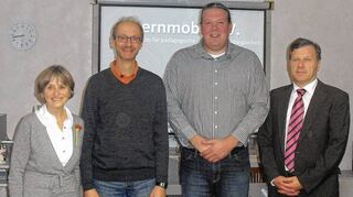 <p>Der neue Vorstand des Vereins Lernmobil: Maria Stehle, Peter Lichtenthäler, Jens Kauffeld und Otto Geiß (von links).</p>