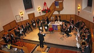 <p>Die Musiker des evangelischen Posaunenchors Edingen präsentierten ein Konzert mit Liedern zur Adventszeit.</p>