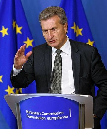 <p>Ihm werden sehr gute Chancen eingeräumt: Günther Oettinger, als EU-Kommissar für die Entwicklung der digitalen Wirtschaft vorgesehen.</p>