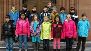 <p>Die Erstkommunionkinder stellten sich im Gottesdienst am Christkönigfest vor.</p>